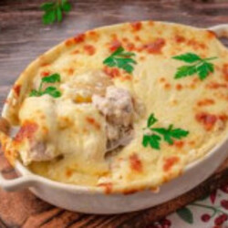 Куриное филе с картошкой в сливках с сыром в духовке