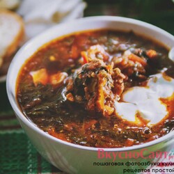 Вкусный зеленый борщ со щавелем