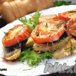 Картошка с баклажанами и помидорами в духовке - 11 пошаговых фото в рецепте