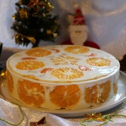 Желейный торт "Фруктовый новый год"