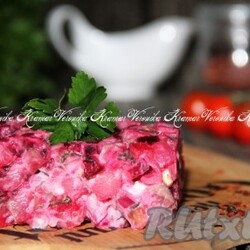 Шведский салат с сельдью