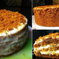 Бисквитный торт «Медовый»: Нежный, вкусный и приготовить легко