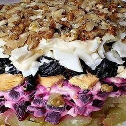 Салат «Графский»: самое лучшее блюдо из отварной свеклы. Шубу больше не готовим. Настоящий кулинарный шедевр - Вкусные рецепты - медиаплатформа МирТесен