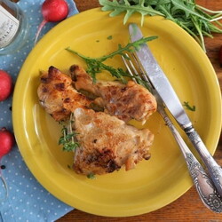 Фрикасе из курицы с вином