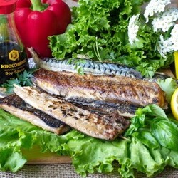 Скумбрия, хек и сельдь на гриле