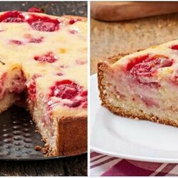 Рецепт потрясающего пирога с клубникой на одном стакане кефира - Скатерть-Самобранка - медиаплатформа МирТесен