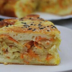 Мой любимый КАПУСТНЫЙ ПИРОГ. Мало теста и много начинки - Вкусные рецепты - медиаплатформа МирТесен