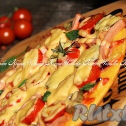 Пицца на манке на сковороде - 12 пошаговых фото в рецепте