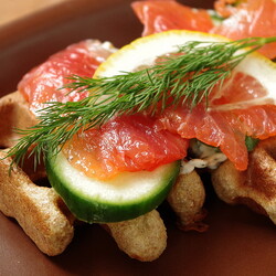 Ржаные вафли на остатках закваски