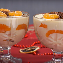 Простейший десерт «Мандарины в шоколаде»