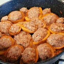 Картофельные лодочки с фаршем