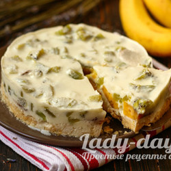 Йогуртовый низкокалорийный торт с киви и бананом