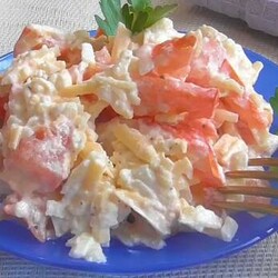 Салат всего из 3-х ингредиентов. Быстро и без майонеза! - Вкусные рецепты - медиаплатформа МирТесен