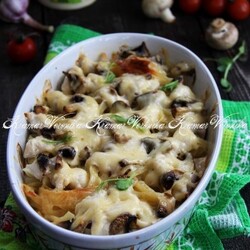 Гнёзда из макарон с курицей и грибами - 10 пошаговых фото в рецепте