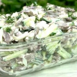 Салат с КУРИНЫМИ СЕРДЕЧКАМИ - Вкусные рецепты - медиаплатформа МирТесен