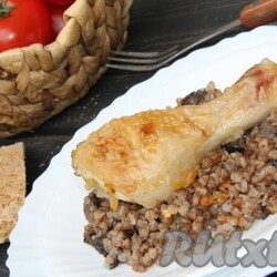 Гречка с курицей и грибами - 9 пошаговых фото в рецепте