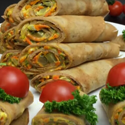 Изумительная закуска из печеночных блинов