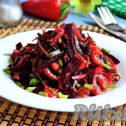 Салат из свеклы и морской капусты - 6 пошаговых фото в рецепте