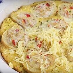 Очень вкусное блюдо к ужину из багета