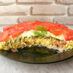 Слоеный салат Чикаго. Просто, вкусно и все сыты!