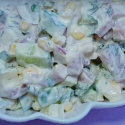 Быстрый салат из серии «гости на пороге» - Четыре вкуса - медиаплатформа МирТесен