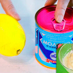 1 лимон + банка сгущенки. Самый быстрый КРЕМ для ТОРТА! За 1 минуту - Вкусные рецепты - медиаплатформа МирТесен