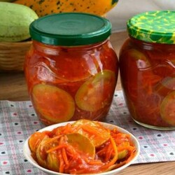 Рецепт пикантного салата из кабачков с кетчупом чили на зиму - Вкусные рецепты - медиаплатформа МирТесен