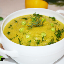 Гороховый суп-пюре с кабачком