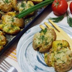 пробовать.Мятый картофель