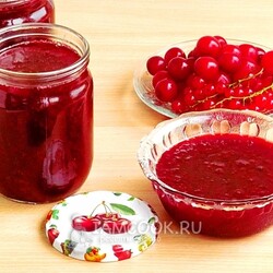 Джем из вишни и красной смородины — рецепт с фото