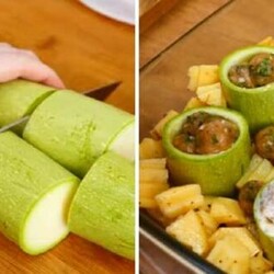 Фаршированные кабачки с картошкой в духовке - БУДЕТ ВКУСНО! - медиаплатформа МирТесен