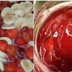 Вкусное клубнично-банановое варенье