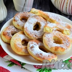 Пончики на молоке без дрожжей на сковороде