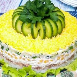 Вкуснейший салат «Диана» на праздничный стол! Коронное блюдо моей свекрови, мы его обожаем. Свекровь рассказала рецепт - Скатерть-Самобранка - медиаплатформа МирТесен