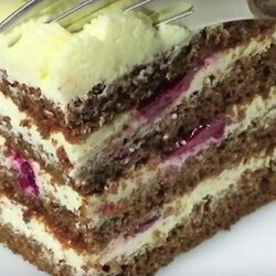 Бесподобный творожный торт с вишней за 30 минут