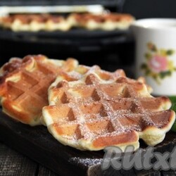 Венские вафли без сливочного масла в вафельнице - 10 пошаговых фото в рецепте