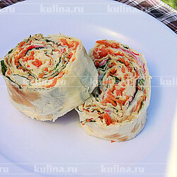 Рулеты закусочные из лаваша – рецепт приготовления с фото от Kulina.Ru