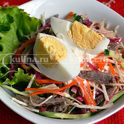 Андижан: сочный салат из мяса и овощей