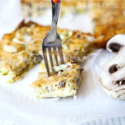 Пирог из молодой капусты с грибами – рецепт приготовления с фото от Kulina.Ru