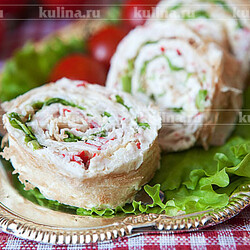 Рулет из лаваша с крабовыми палочками – рецепт приготовления с фото от kulina.ru