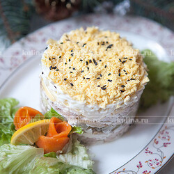 Салат с курицей "Новогодний" – рецепт приготовления с фото от Kulina.Ru