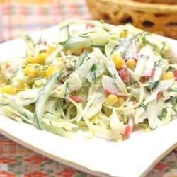 Крабовый салат с капустой