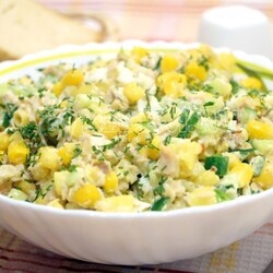 Салат с кукурузой «Солнечный»