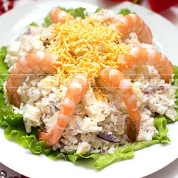 Салат с курицей и яблоками