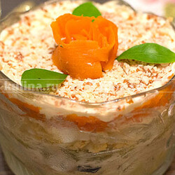 Салат из горбуши консервированной