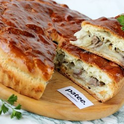 Пирог с мясом и картошкой