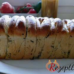 Rezept für Faltenbrot mit Kräuterbutter - Brotrezept von Rezeptteufel.de