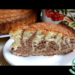 Пирог "Зебра" на кефире