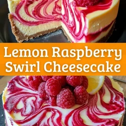 Delicious Lemon Raspberry Swirl Cheesecake Recipe to Brighten Your Day!