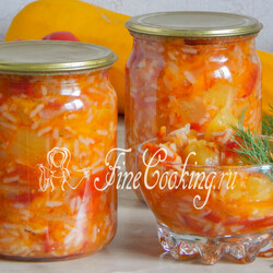 Кабачки с рисом на зиму